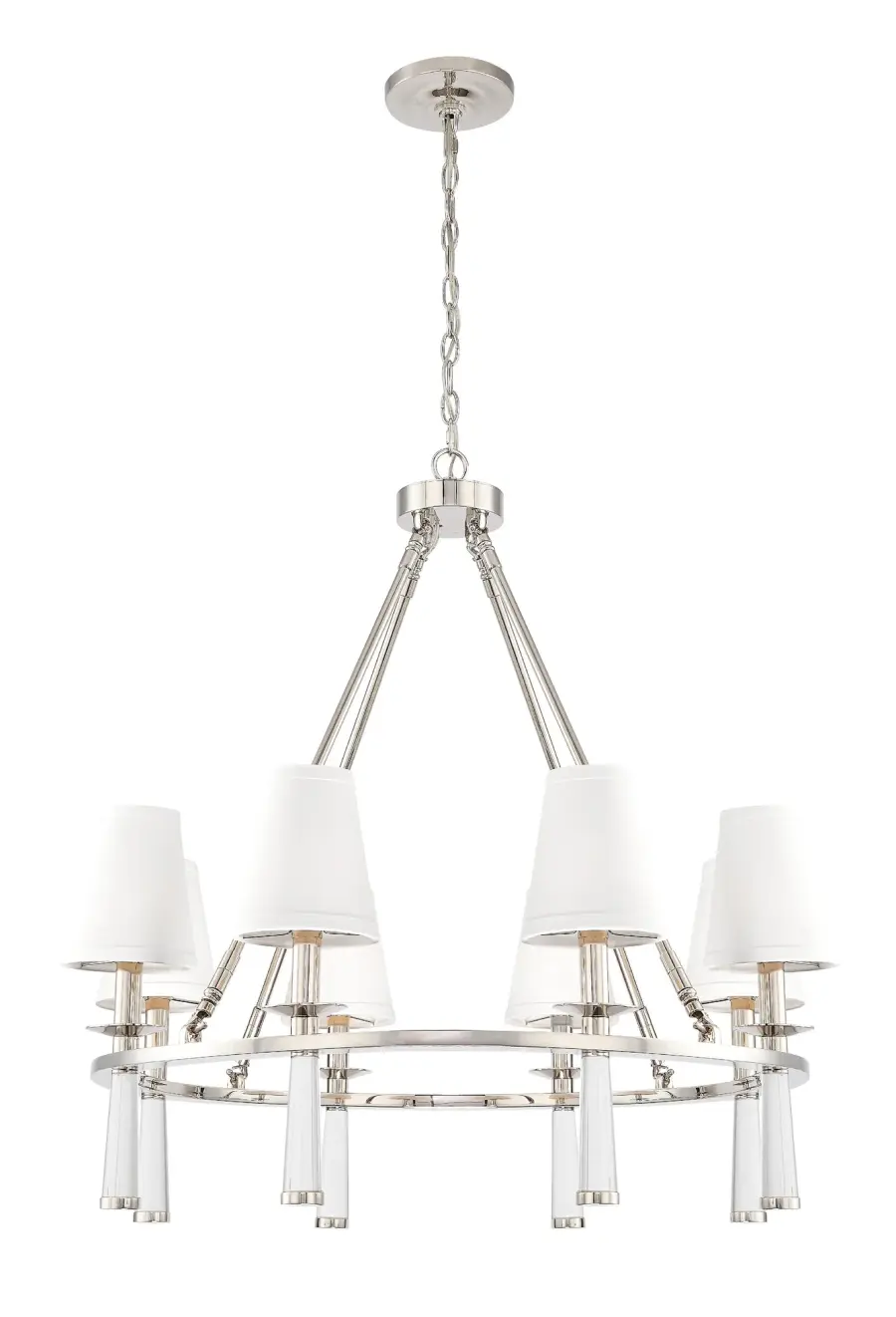Baxter 31.5" Chandelier in Aged Brass - Image 8