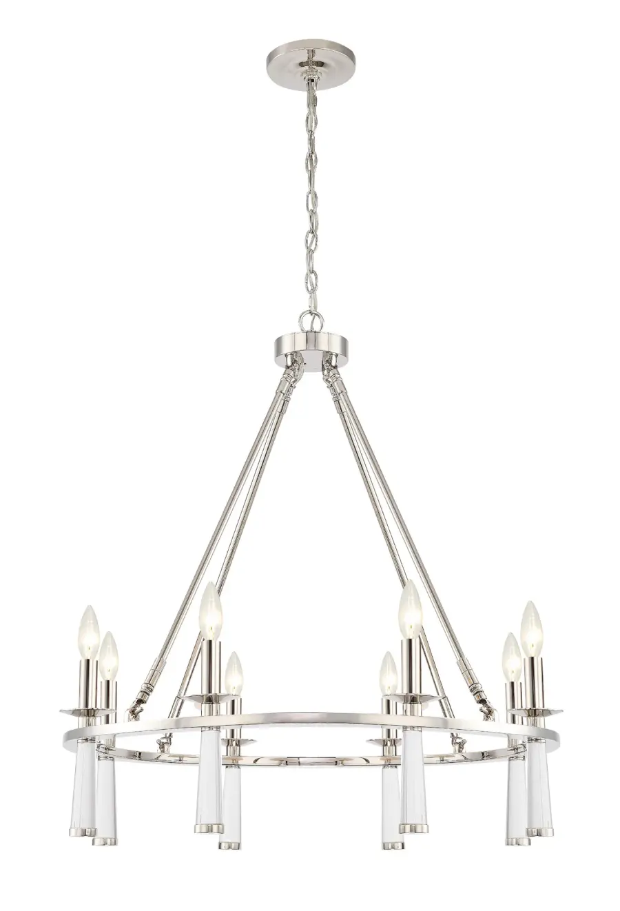 Baxter 31.5" Chandelier in Aged Brass - Image 9