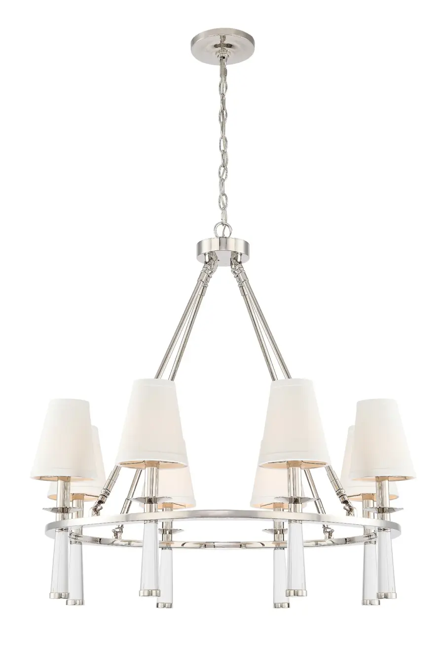 Baxter 31.5" Chandelier in Aged Brass - Image 10