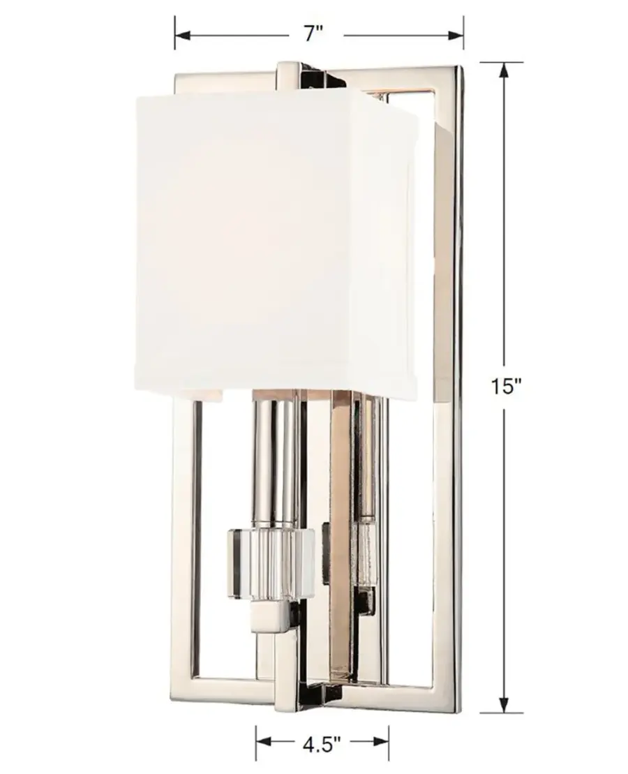 Dixon 7" Polished Nickel Sconce - Image 5