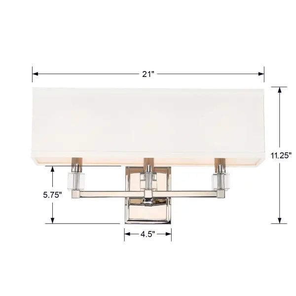 Dixon 21" Polished Nickel Sconce - Image 5