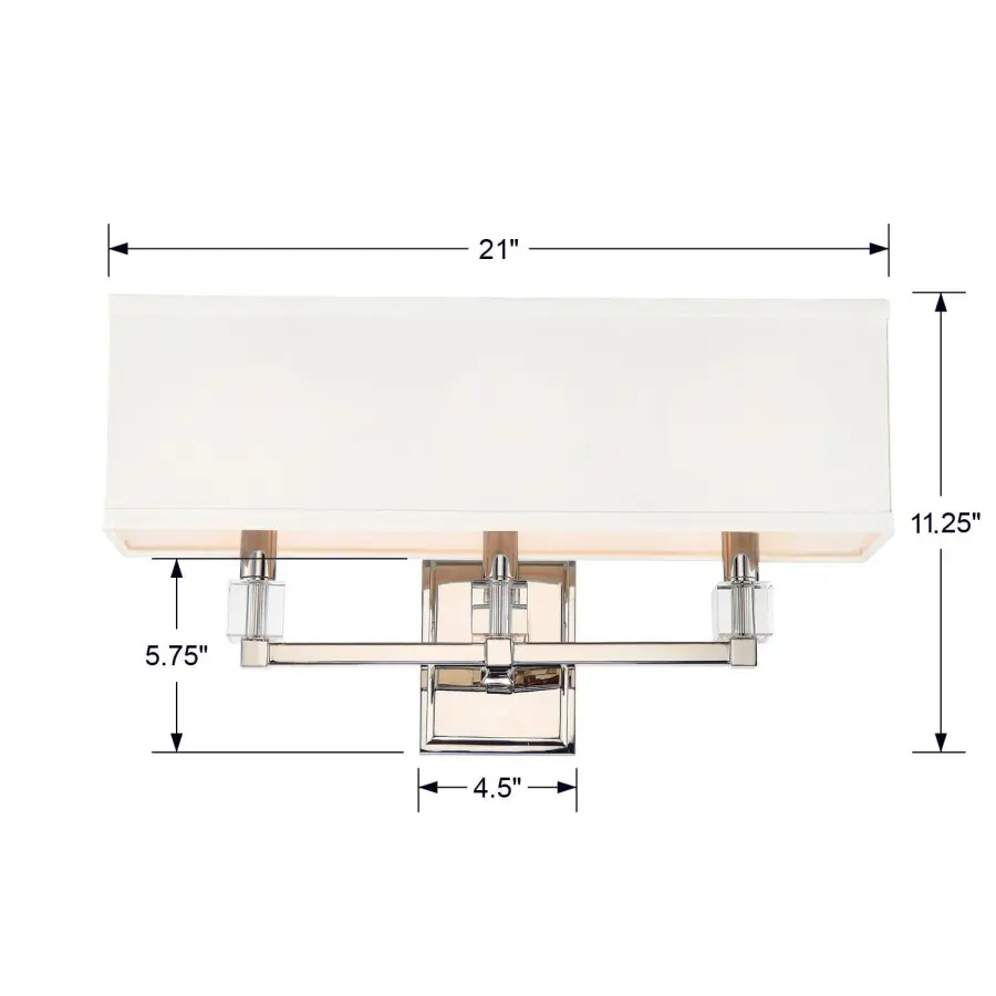 Dixon 21" Polished Nickel Sconce - Image 5