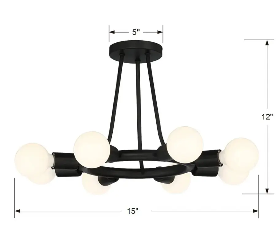 Dakota 15" Semi Flush Mount - Image 5