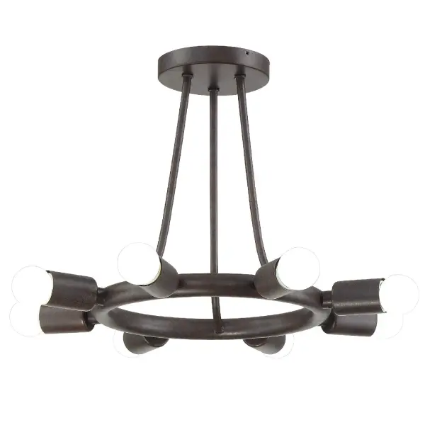The Dakota 15" Semi Flush Mount combines rustic charm with industrial edge and minimalist simplicity. Its clean lines and unadorned design create a timeless appeal that works across multiple interior styles.
