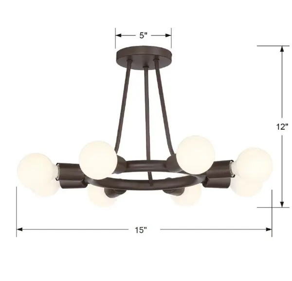 Dakota 15" Semi Flush Mount - Image 3