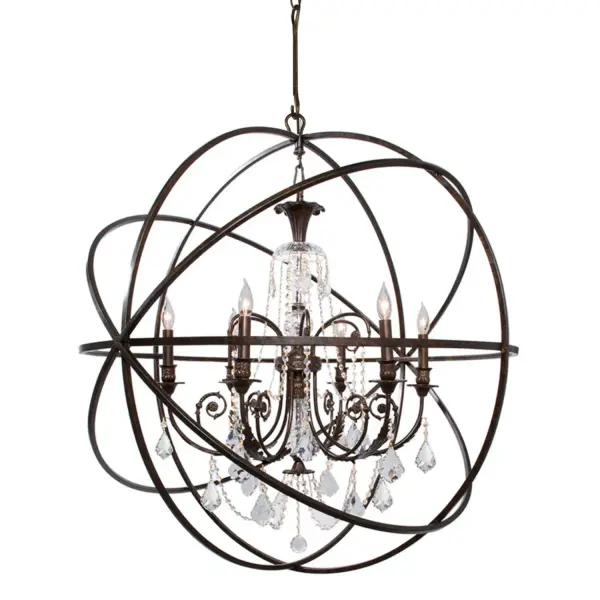 The Solaris 40" Chandelier brings MoMA-inspired artistry to your space with its sculptural sphere cage and sweeping minimalist arms. This versatile showstopper works across multiple design aesthetics from modern to farmhouse.