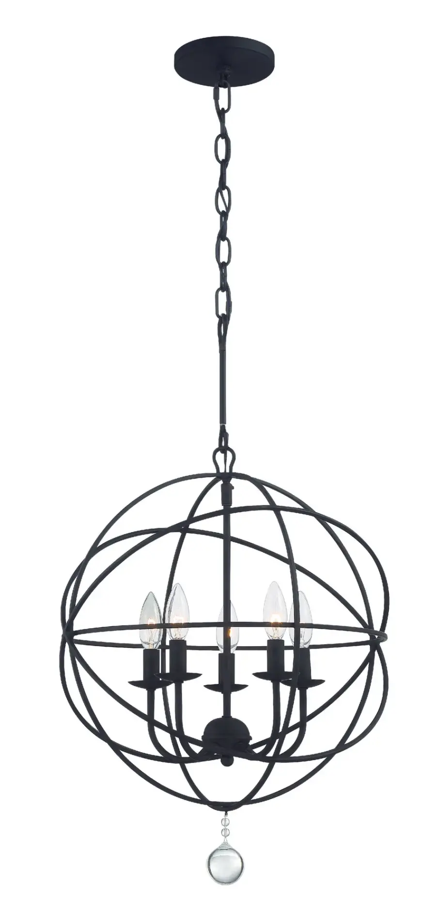 Solaris 17" Black Chandelier - Image 1