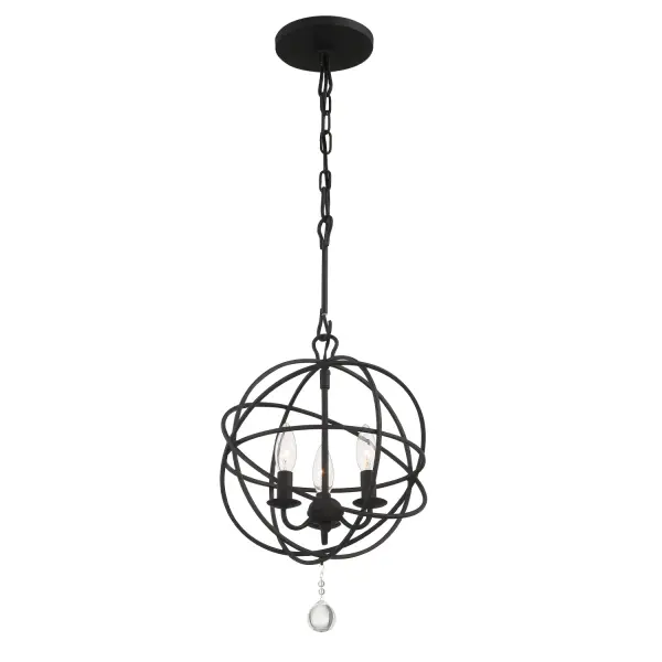 Solaris 12.5" Black Mini Chandelier - Image 2