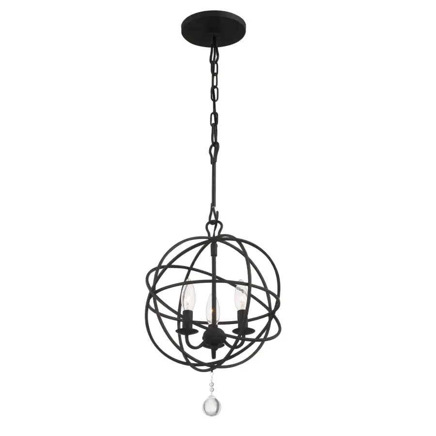 Solaris 12.5" Black Mini Chandelier - Image 2