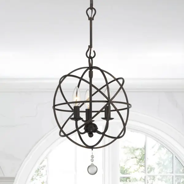 Solaris 12.5" Black Mini Chandelier - Image 13