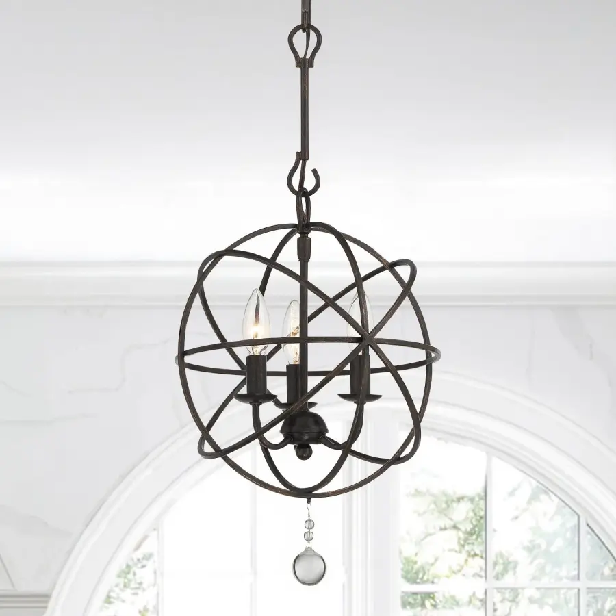 Solaris 12.5" Black Mini Chandelier - Image 13
