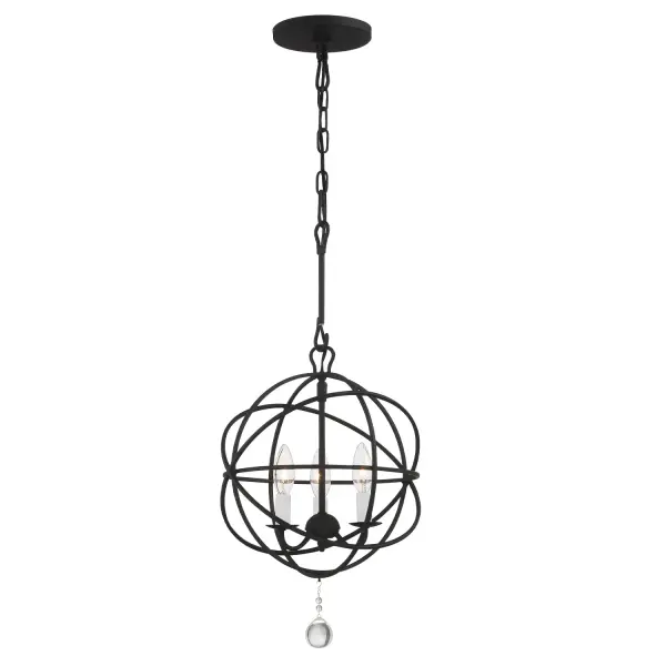 Solaris 12.5" Black Mini Chandelier - Image 3