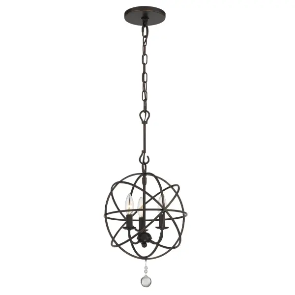 Solaris 12.5" Black Mini Chandelier - Image 5