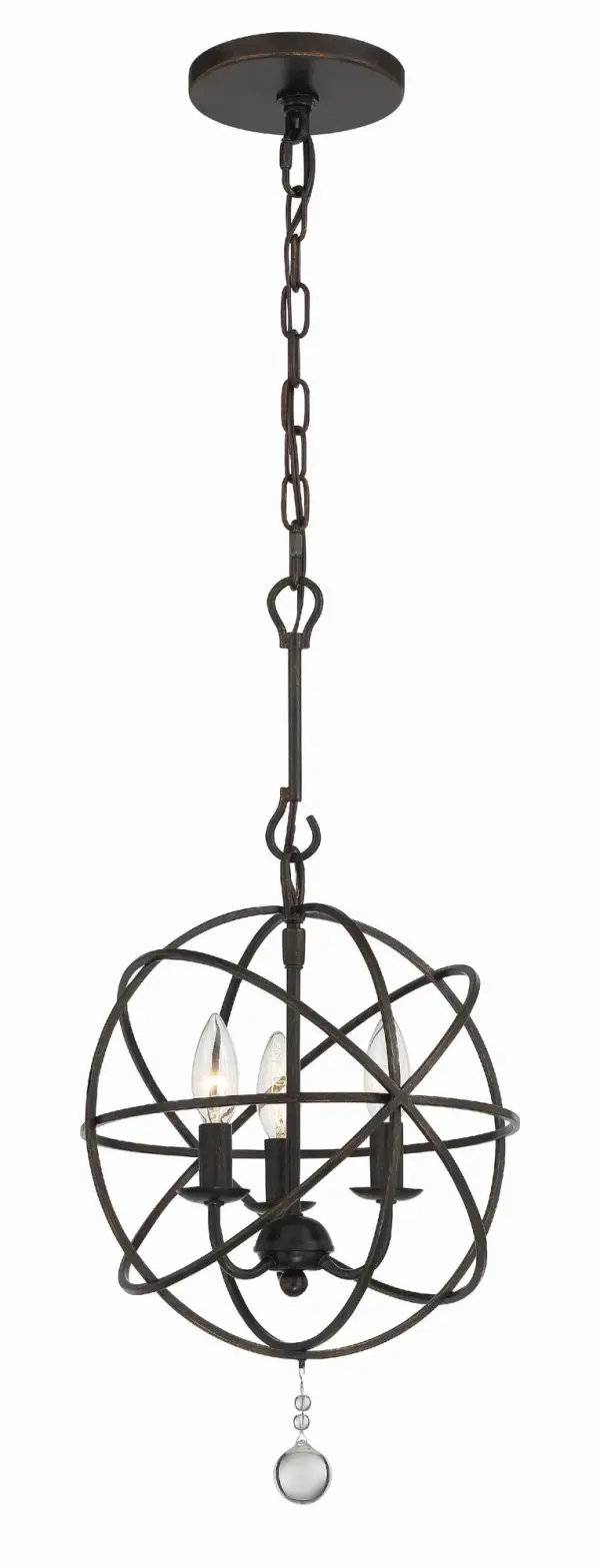 Solaris 12.5" Black Mini Chandelier - Image 8