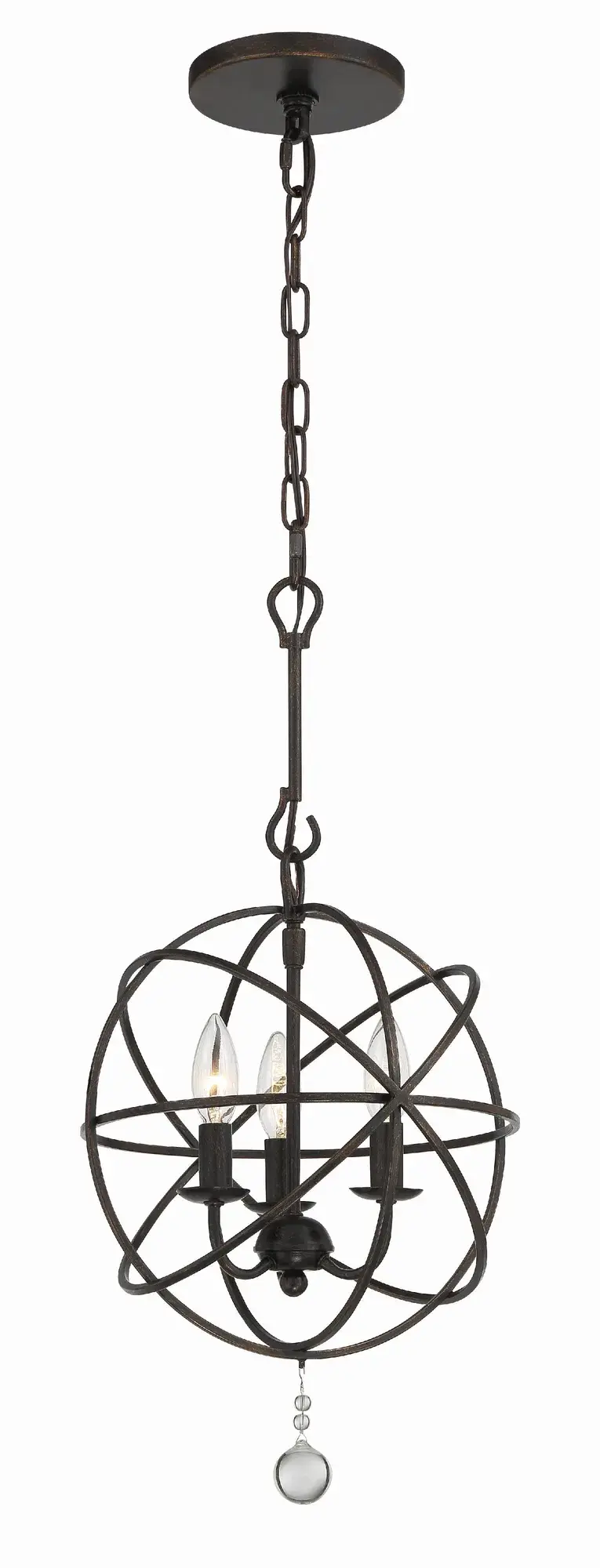 Solaris 12.5" Black Mini Chandelier - Image 8