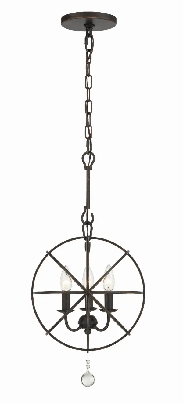 Solaris 12.5" Black Mini Chandelier - Image 9