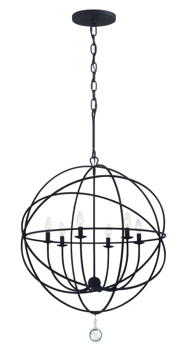 Solaris 22.5" Black Chandelier - Image 1