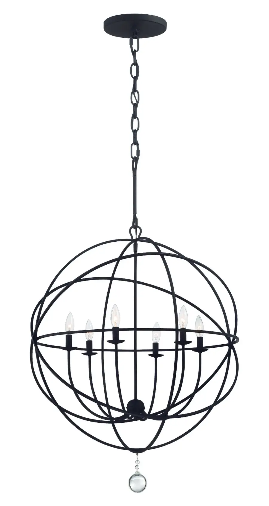 Solaris 22.5" Black Chandelier - Image 1
