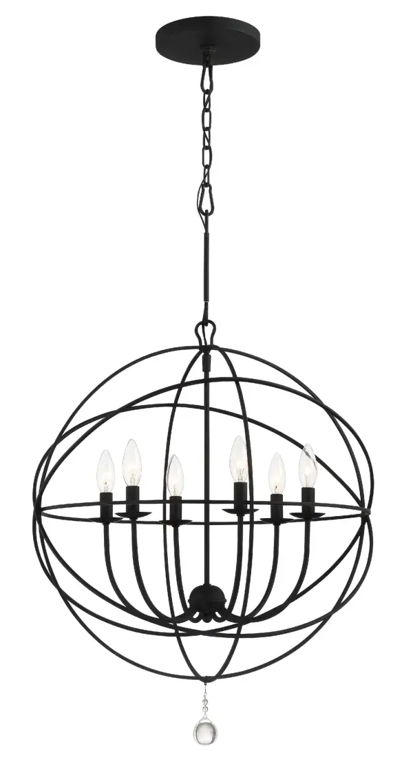 Solaris 28.5" Black Chandelier - Image 1