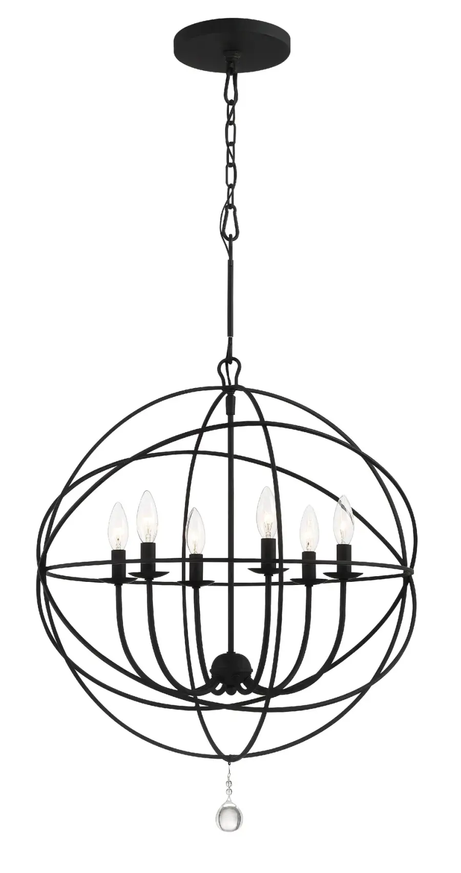 Solaris 28.5" Black Chandelier - Image 1