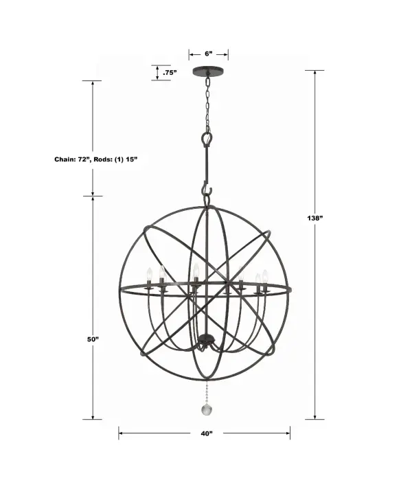 Solaris 40" Chandelier - Image 5