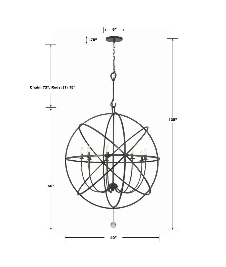Solaris 40" Chandelier - Image 5