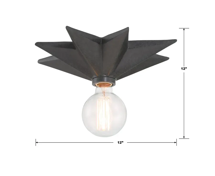 Whimsical Coastal Flush Mount with Rustic Edge - Image 7