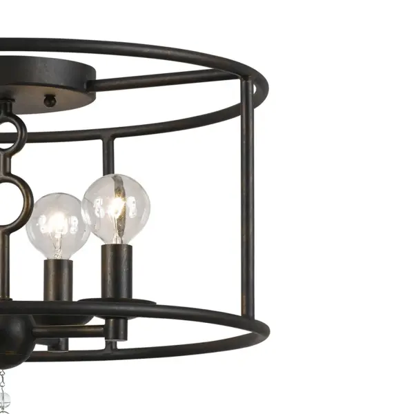Cameron 15" Semi Flush Mount in English Bronze - Image 3