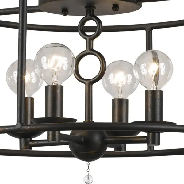 Cameron 15" Semi Flush Mount in English Bronze - Image 4