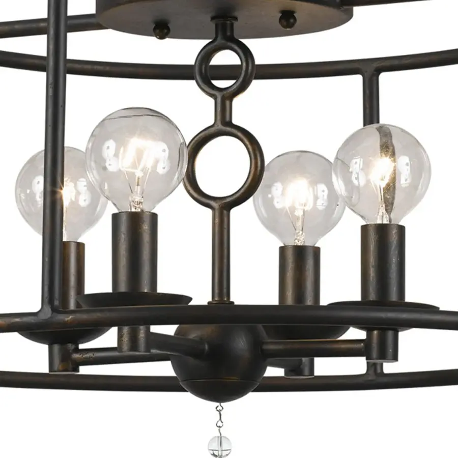 Cameron 15" Semi Flush Mount in English Bronze - Image 4