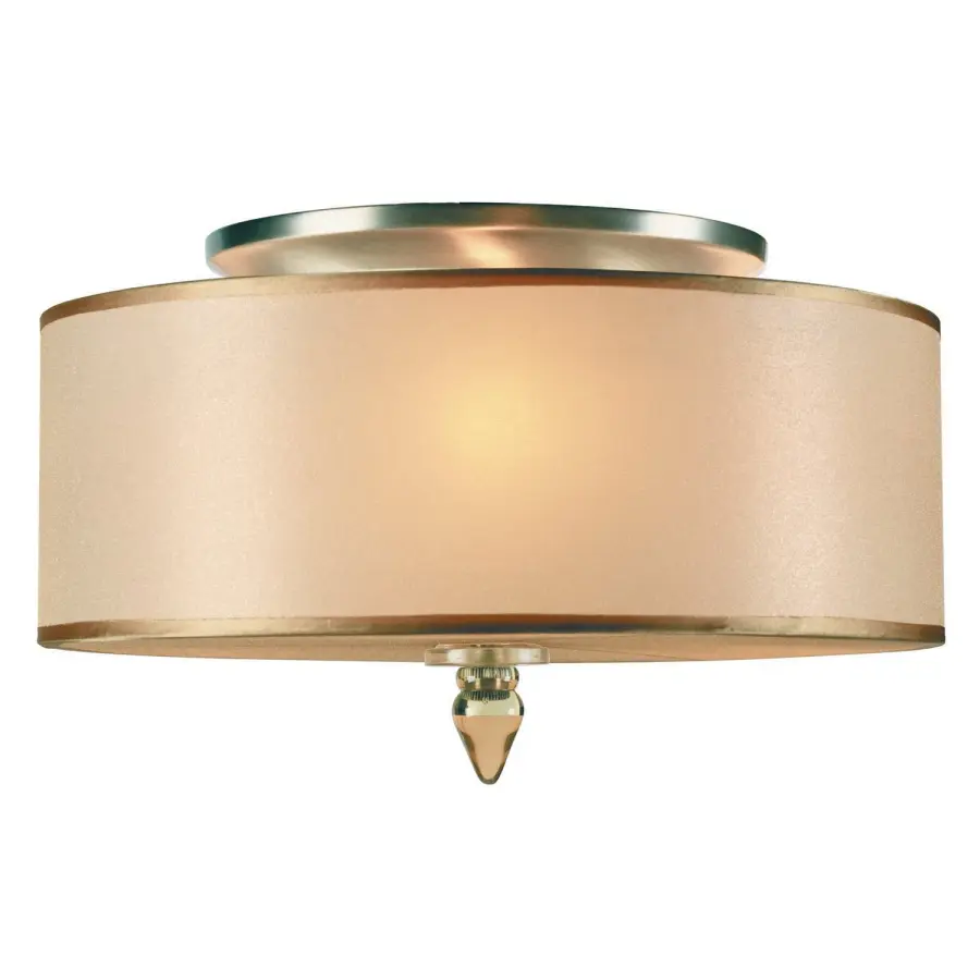 Luxo 14" Semi Flush Mount in Antique Brass - Image 2