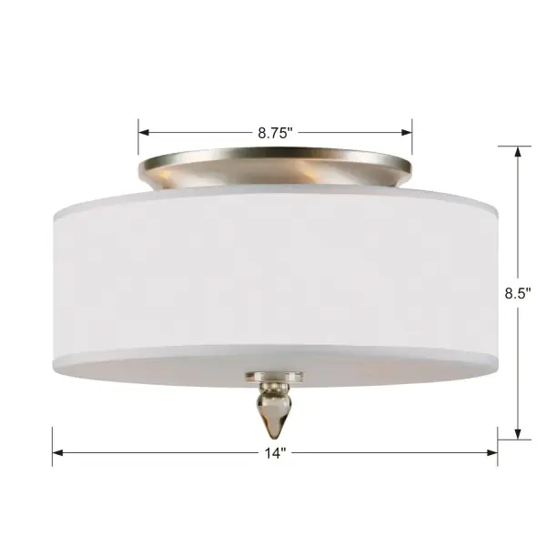 Luxo 14" Semi Flush Mount in Antique Brass - Image 11