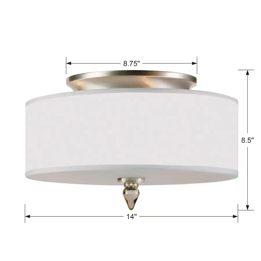 Luxo 14" Semi Flush Mount in Antique Brass - Image 11