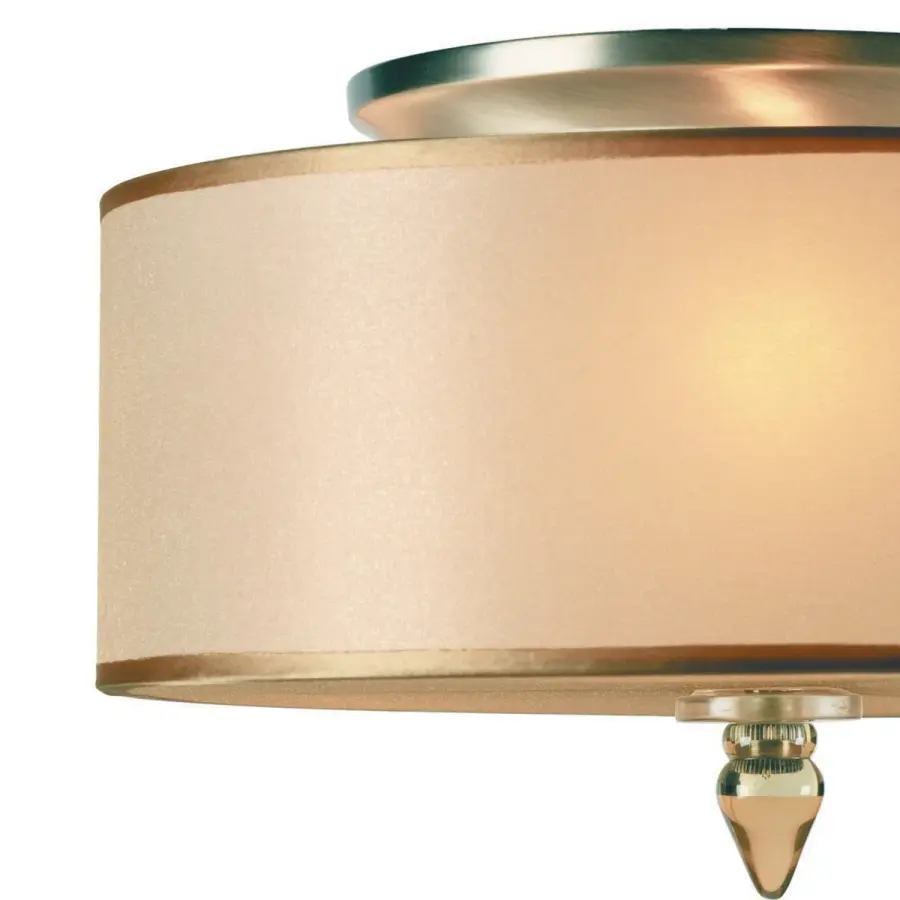 Luxo 14" Semi Flush Mount in Antique Brass - Image 4