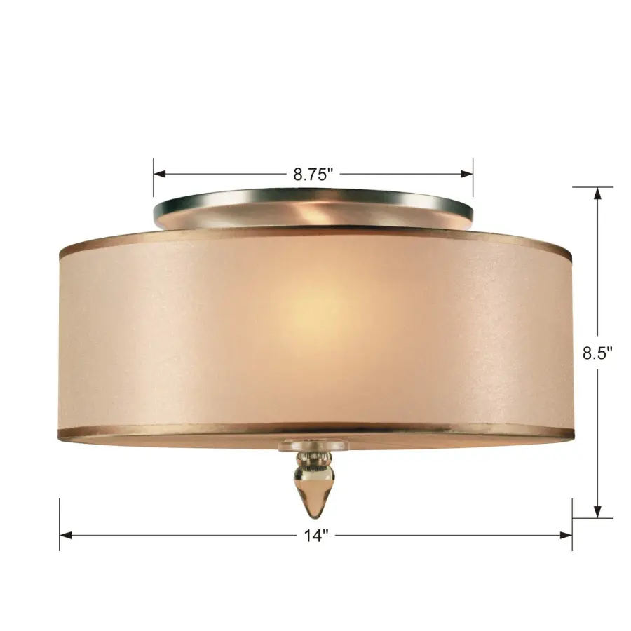 Luxo 14" Semi Flush Mount in Antique Brass - Image 5