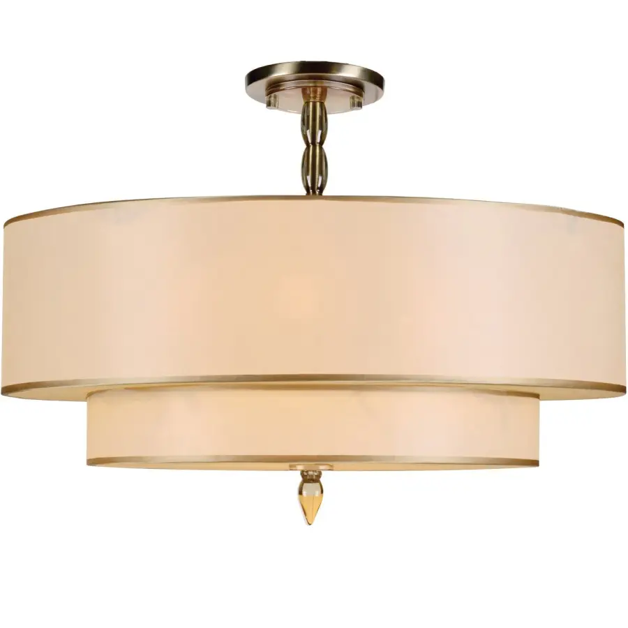 Luxo 26" Chandelier in Antique Brass - Image 2