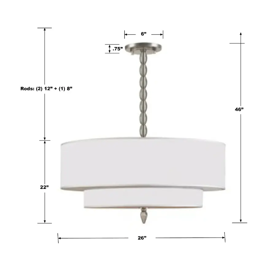 Luxo 26" Chandelier in Antique Brass - Image 15