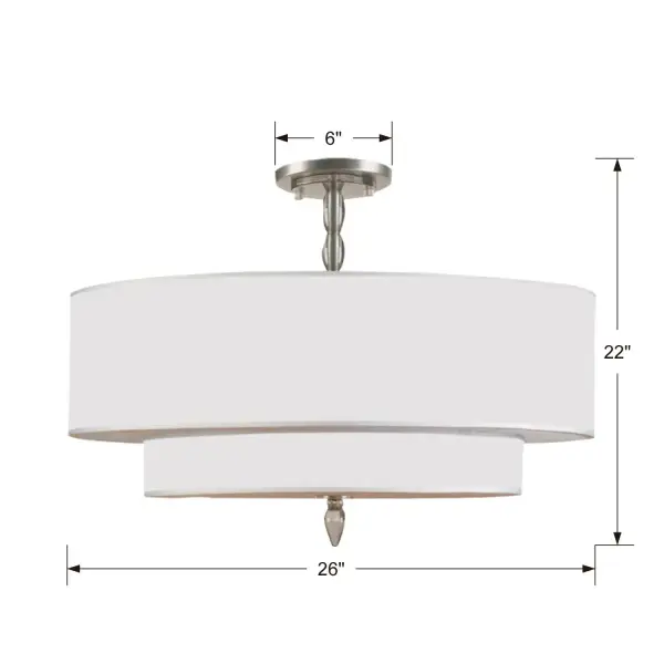 Luxo 26" Semi Flush Mount in Antique Brass - Image 13