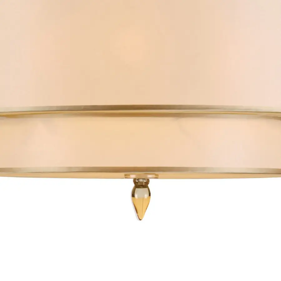Luxo 26" Semi Flush Mount in Antique Brass - Image 3