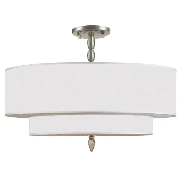 Luxo 26" Semi Flush Mount in Antique Brass - Image 9