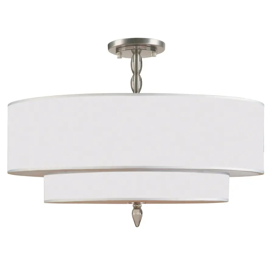 Luxo 26" Semi Flush Mount in Antique Brass - Image 9
