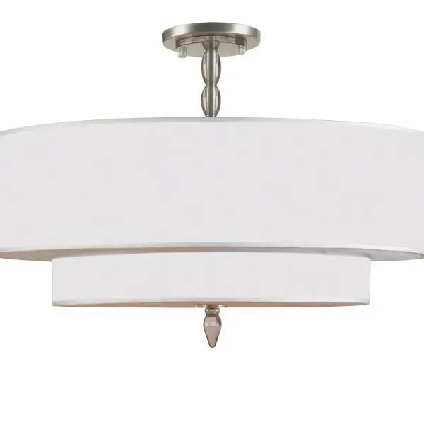Luxo 26" Semi Flush Mount in Antique Brass - Image 10