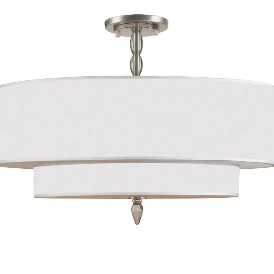 Luxo 26" Semi Flush Mount in Antique Brass - Image 10