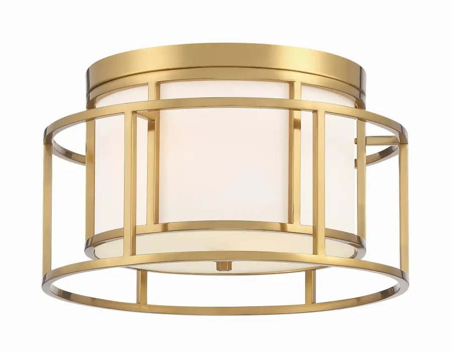 Hulton 15" Flush Mount in Luxe Gold - Image 1