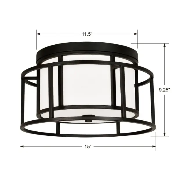 Hulton 15" Flush Mount in Luxe Gold - Image 14