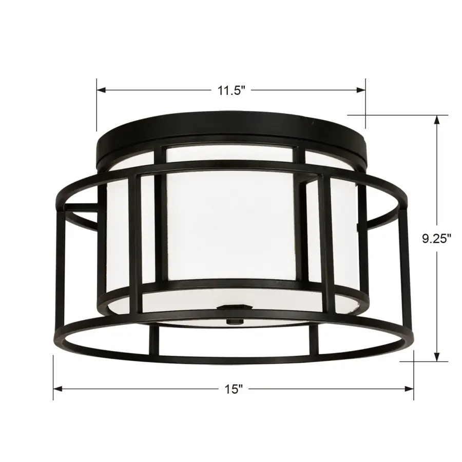Hulton 15" Flush Mount in Luxe Gold - Image 14