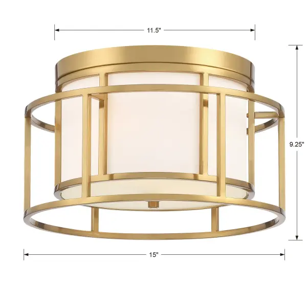 Hulton 15" Flush Mount in Luxe Gold - Image 5