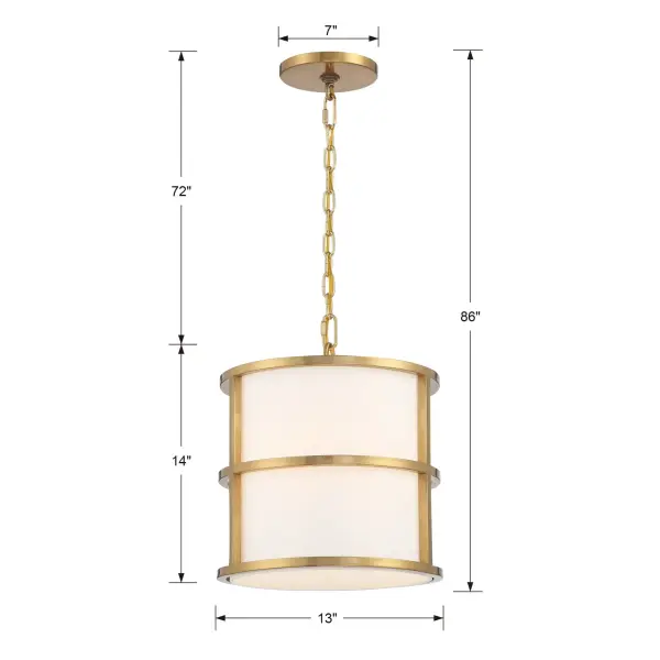 Hulton 13" Pendant in Luxe Gold - Image 5