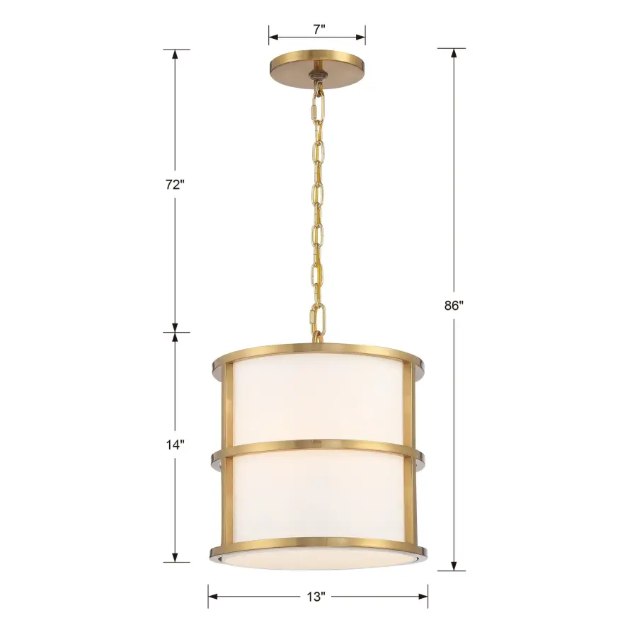 Hulton 13" Pendant in Luxe Gold - Image 5
