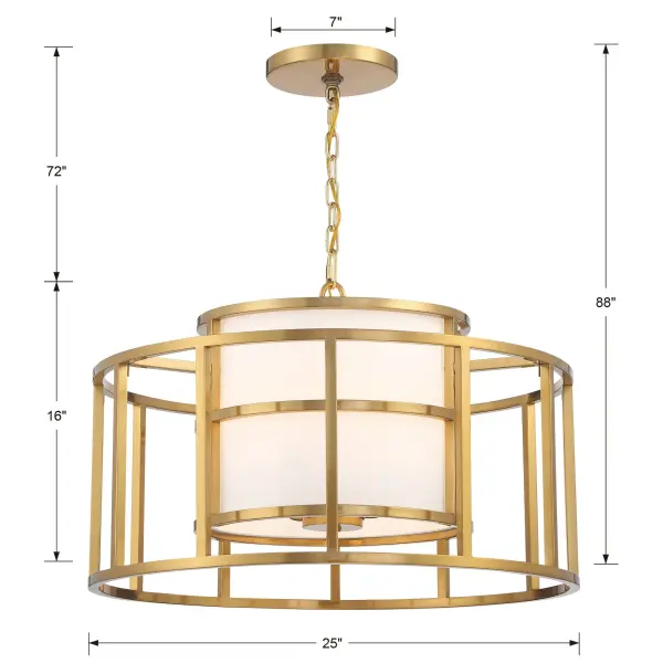 Hulton 25" Chandelier in Luxe Gold - Image 7